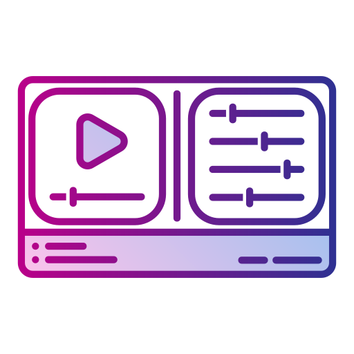 reproductor de video Generic Lineal Color Gradient icono