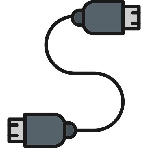 cable usb Generic Outline Color Icône