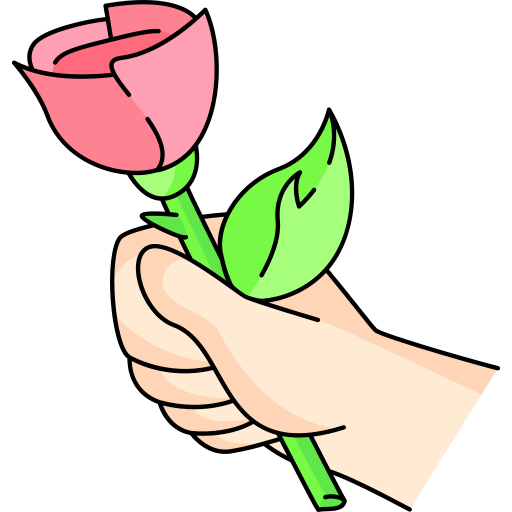 rosa Generic Thin Outline Color icono
