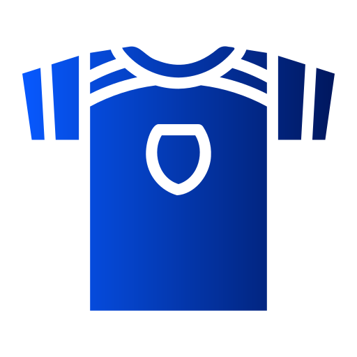 camiseta de fútbol Generic Flat Gradient icono