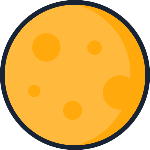 Full moon Generic Outline Color icon