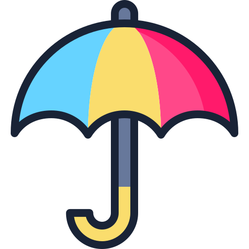 guarda-chuva aberto Generic Outline Color Ícone