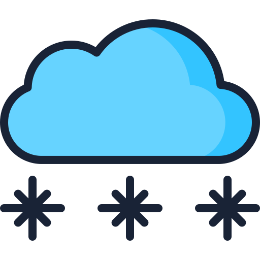 雪が降る Generic Outline Color icon