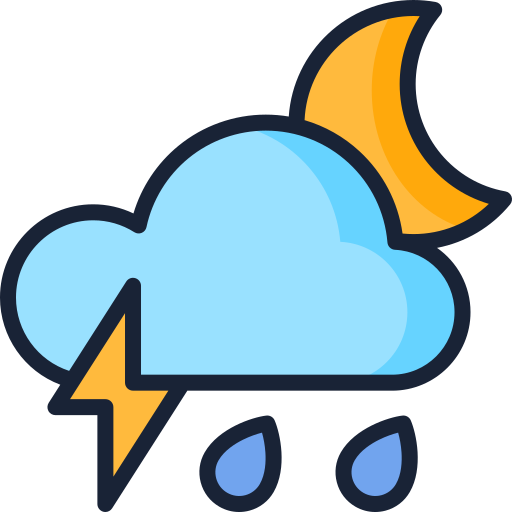 Thunderstorm Generic Outline Color icon
