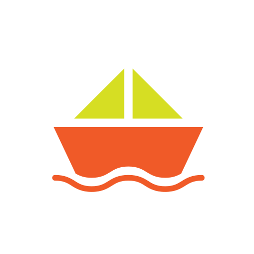 papierowa łódka Generic Flat ikona
