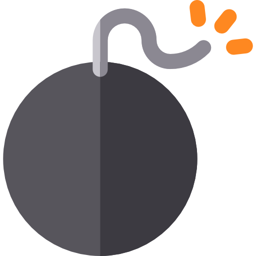 Bomb Basic Rounded Flat icon