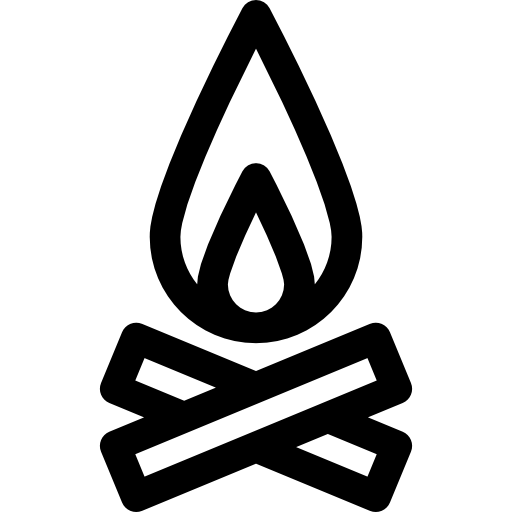 hoguera Basic Rounded Lineal icono