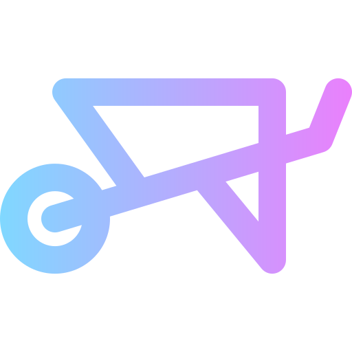 Wheelbarrow Super Basic Rounded Gradient icon