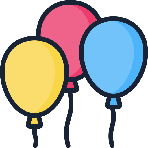 Balloons Generic Outline Color icon