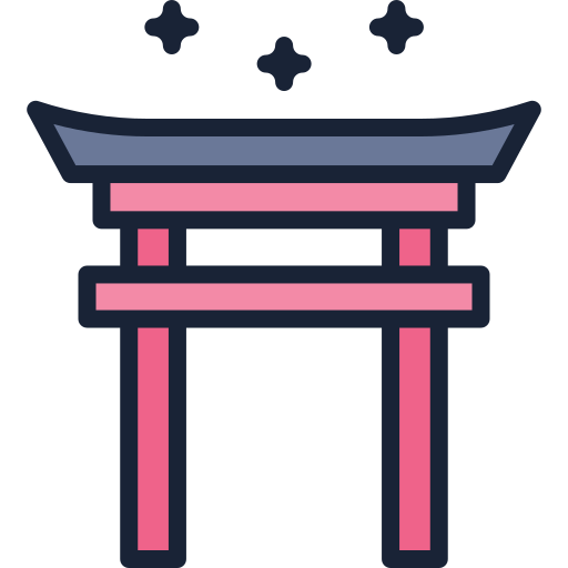 puerta torii Generic Outline Color icono