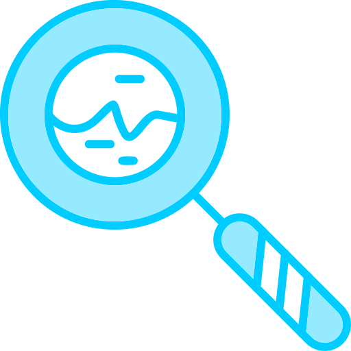 Magnifying lens Generic Blue icon