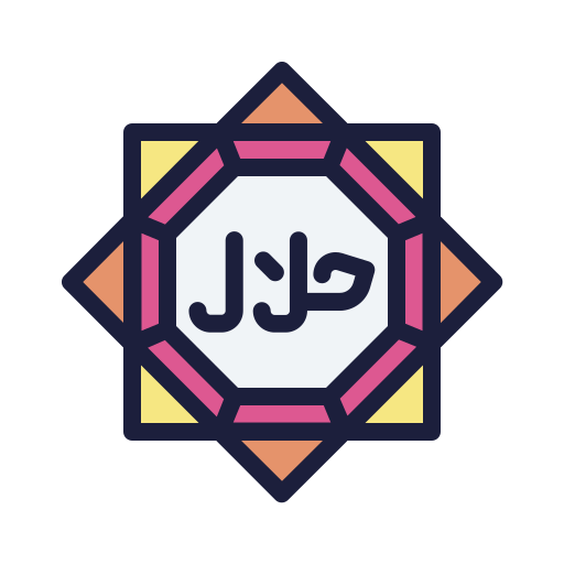 Halal Generic Outline Color icon