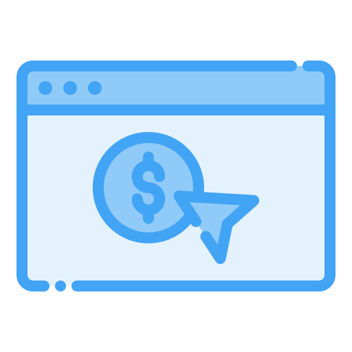 pay-per-click Generic Blue icon