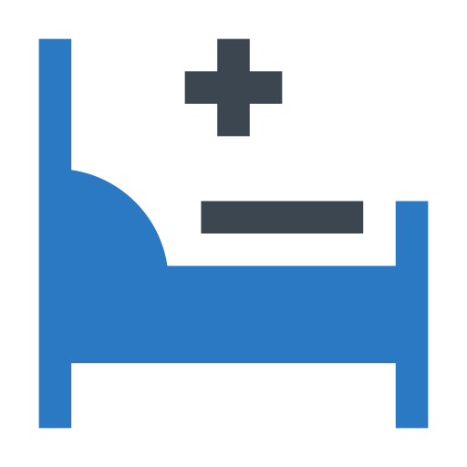 Hospital bed Generic Blue icon