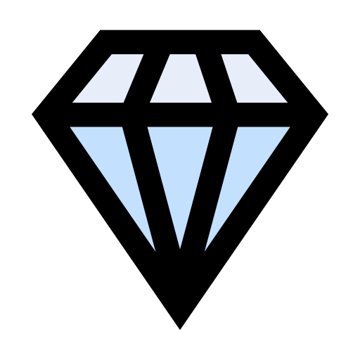 diamant Vector Stall Lineal Color icon
