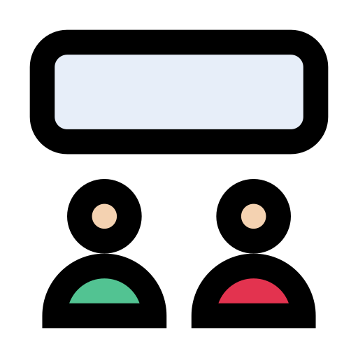 회의 Vector Stall Lineal Color icon