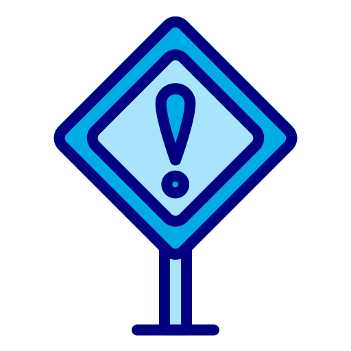 Caution sign Generic Blue icon