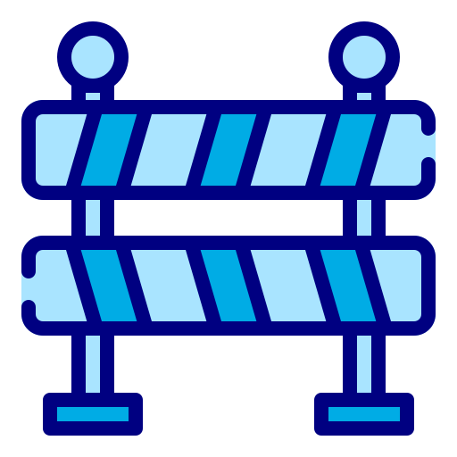 Road block Generic Blue icon