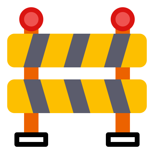 bloqueo de carretera Generic Flat icono