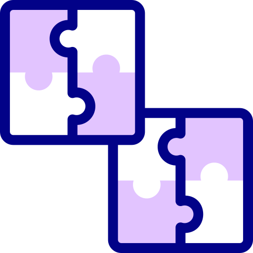 puzzle Detailed Mixed Lineal color icon