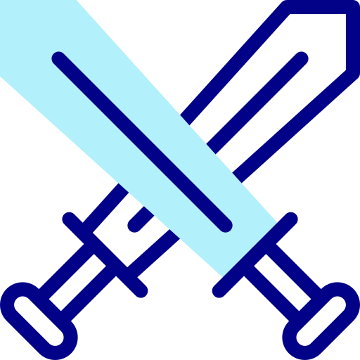 Swords Detailed Mixed Lineal color icon