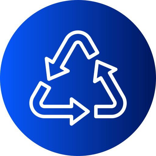 símbolo de reciclagem Generic Blue Ícone