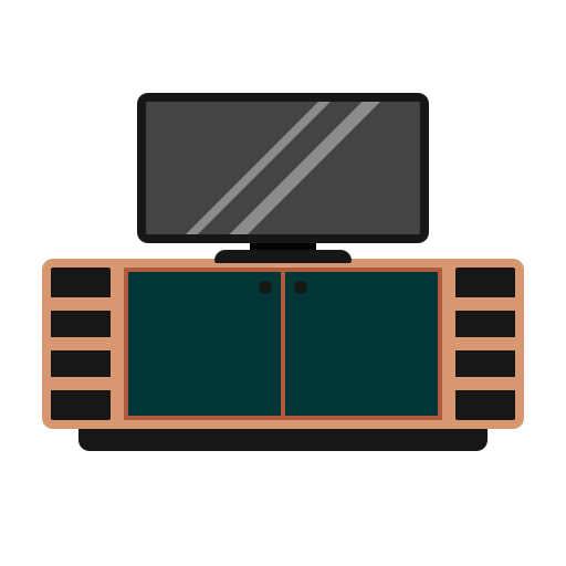 Tv table Generic Flat icon