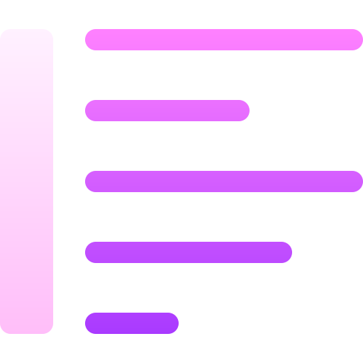 왼쪽 정렬 Basic Gradient Gradient icon