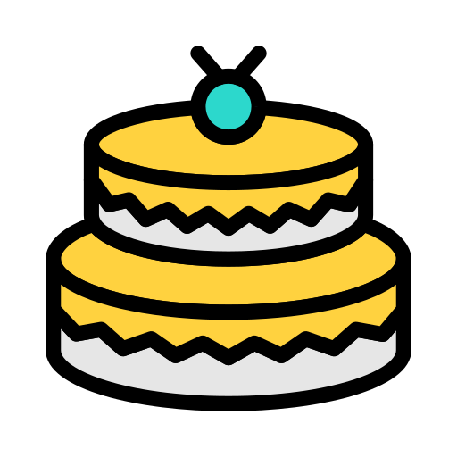 kuchen Vector Stall Lineal Color icon