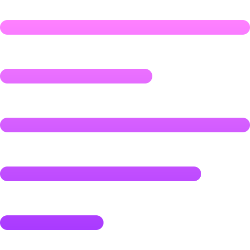 Left alignment Basic Gradient Gradient icon