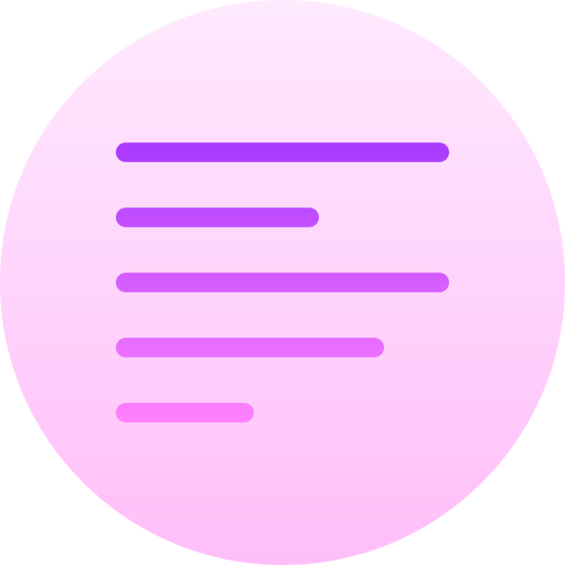 Left alignment Basic Gradient Circular icon