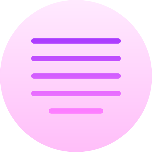 texte begründen Basic Gradient Circular icon