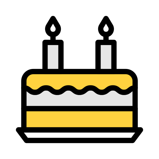 tort urodzinowy Vector Stall Lineal Color ikona
