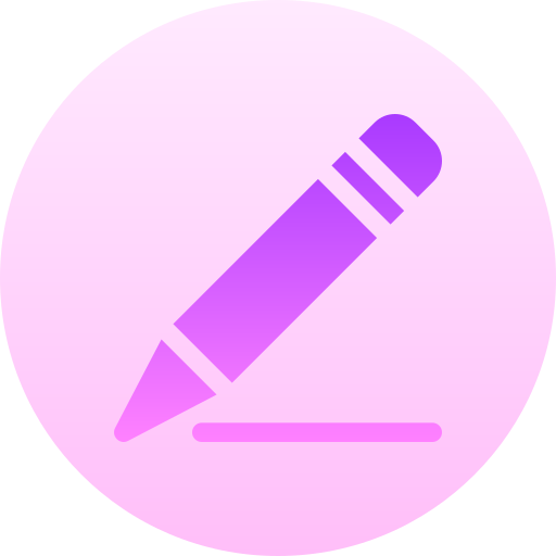 Pen Basic Gradient Circular icon