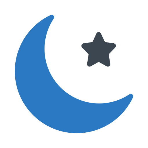 Moon and stars Generic Blue icon