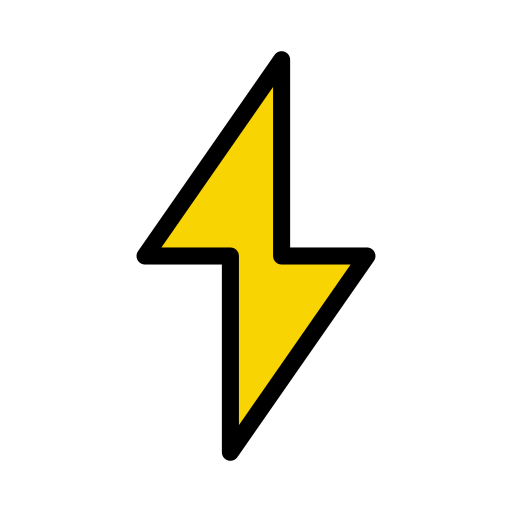 Lightning Vector Stall Lineal Color icon