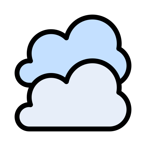 Cloudy Vector Stall Lineal Color icon