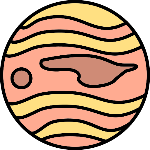 júpiter Generic Outline Color icono