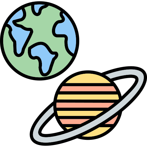 惑星 Generic Outline Color icon