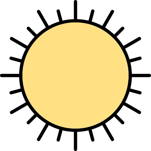 zon Generic Outline Color icoon