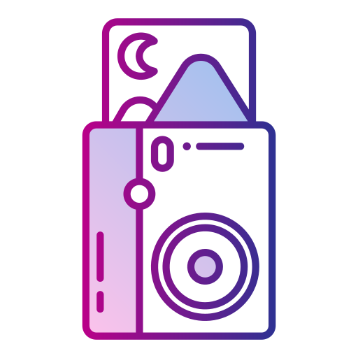 cámara polaroid Generic Lineal Color Gradient icono