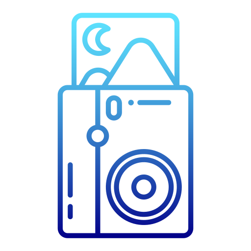 cámara polaroid Generic Gradient icono