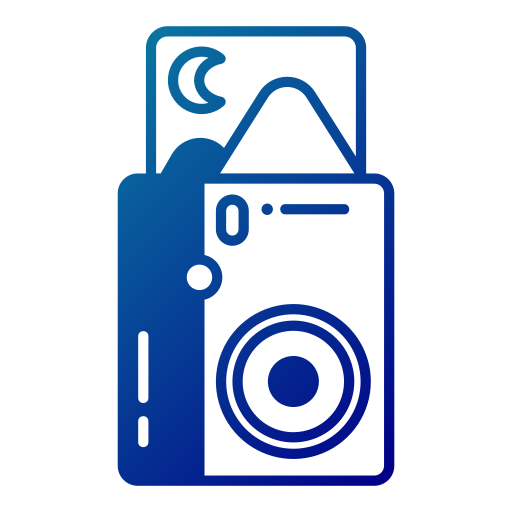 macchina fotografica polaroid Generic Flat Gradient icona
