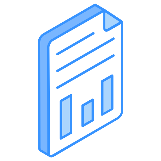 rapport de données Generic Blue Icône