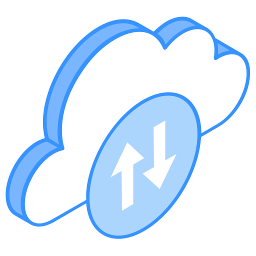 dati cloud Generic Blue icona