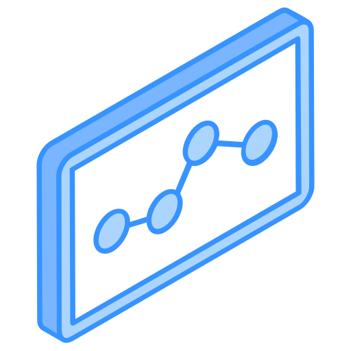 grafico a linee Generic Blue icona