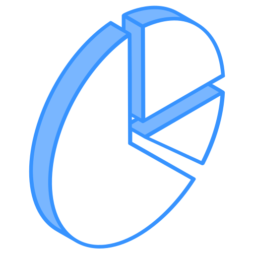 gráfico de torta Generic Blue icono
