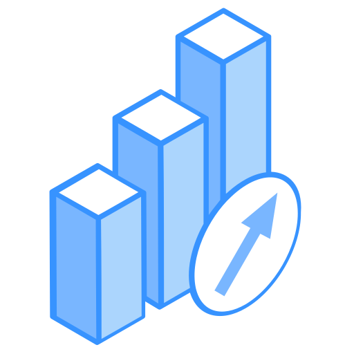 grafico di crescita Generic Blue icona