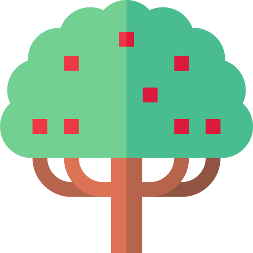 drzewo truskawkowe Basic Straight Flat ikona