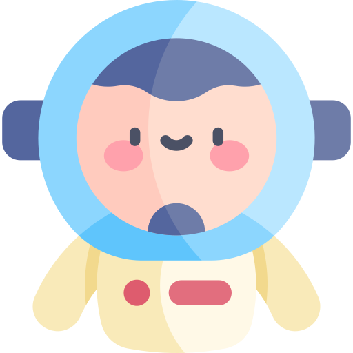 astronauta Kawaii Flat icono